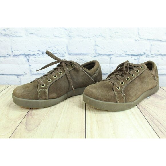 LL Bean Brown Suede Oxford Casual Comfort Lace Up Sneaker Shoes Size 7.5 M - Picture 2 of 9